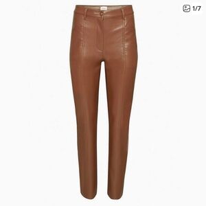 Wilfred Cognac Leather Pants
